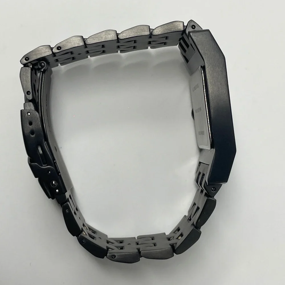 MINI Cooper Union Jack Black Stainless Steel Swiss Mvmt Watch 100ft Water Resist
